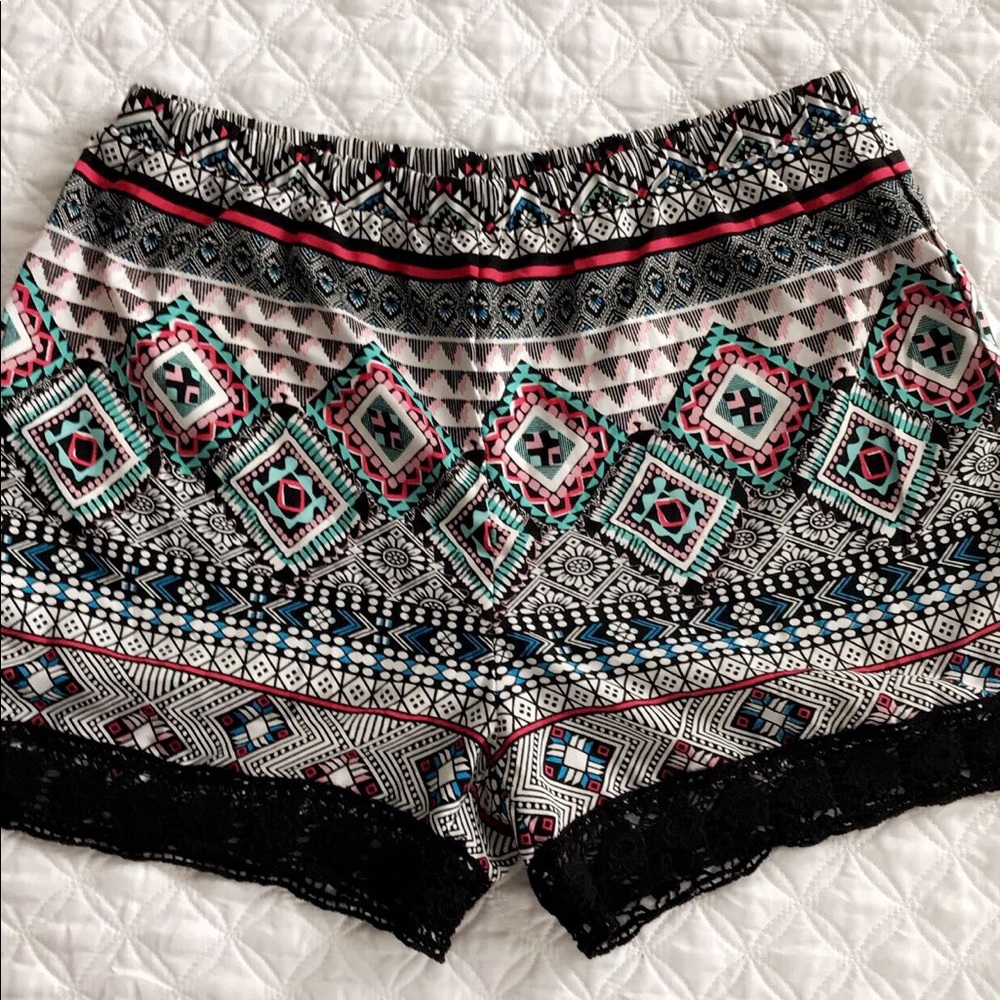 Multi Colored Boho Shorts.